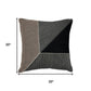20" Black And White Striped Cotton Throw Pillow Cover