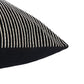 24" Black And White Striped Cotton Throw Pillow Cover