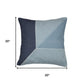 20" Blue And White Striped Cotton Throw Pillow Cover