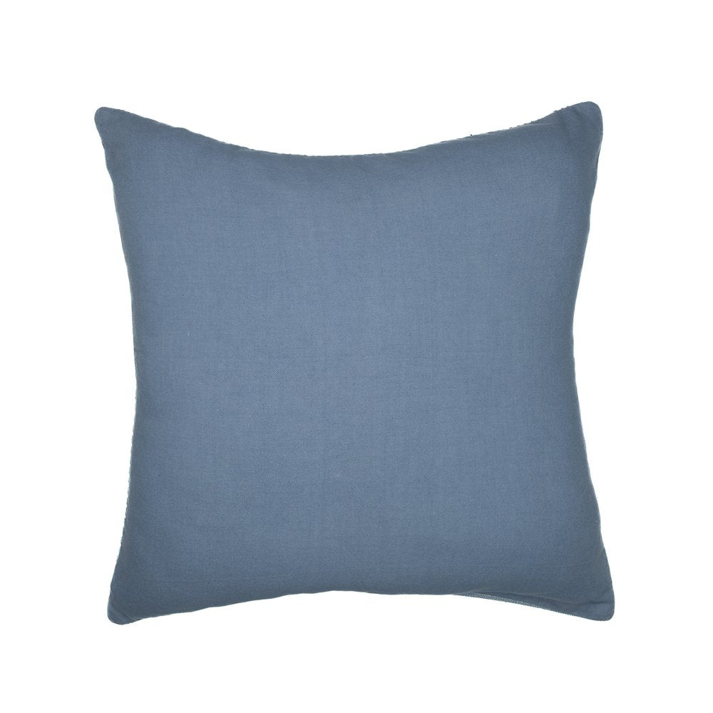 24" Blue And White Striped Cotton Throw Pillow Cover