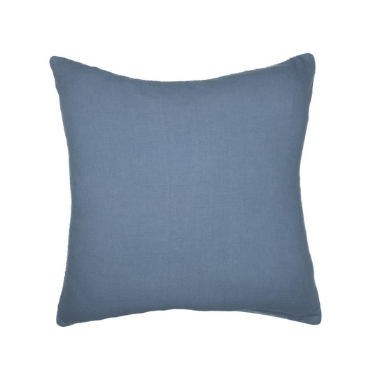 24" Blue And White Striped Cotton Throw Pillow Cover