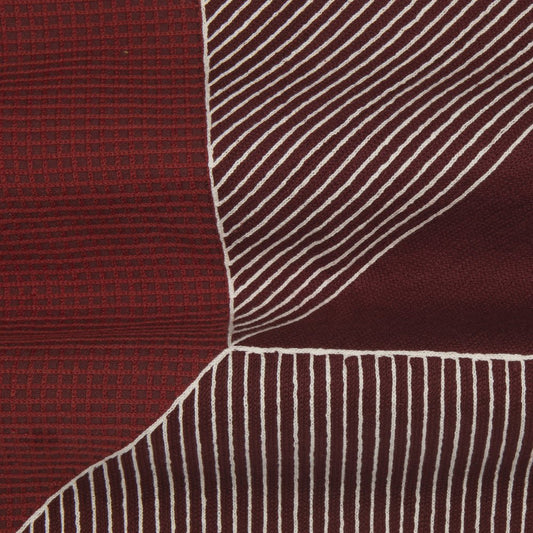 20" Rust And White Striped Cotton Throw Pillow Cover