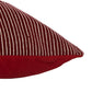 20" Red And White Striped Cotton Throw Pillow Cover