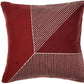 20" Rust And White Striped Cotton Throw Pillow Cover