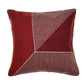 24" Red And White Striped Cotton Throw Pillow Cover