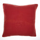 24" Red And White Striped Cotton Throw Pillow Cover