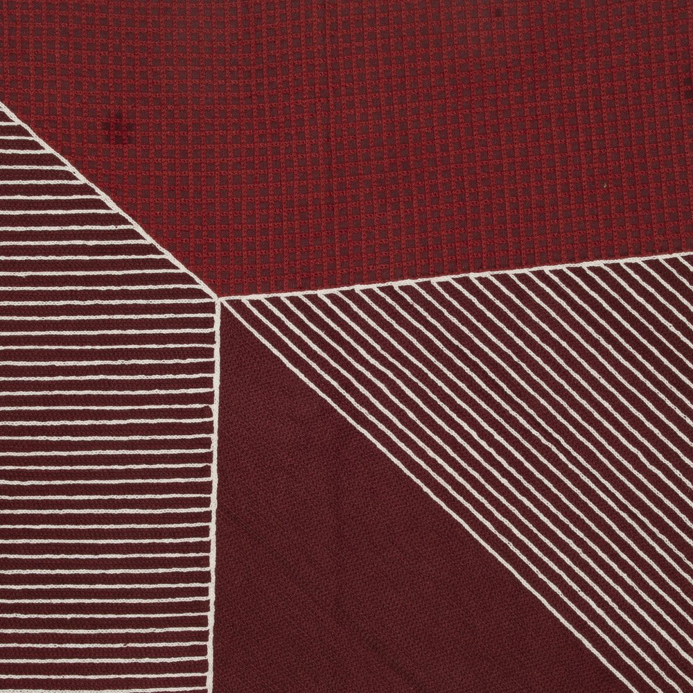 24" Red And White Striped Cotton Throw Pillow Cover
