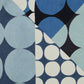 20" Blue And Ivory Geometric Cotton Throw Pillow Cover