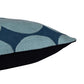 24" Blue And Ivory Geometric Cotton Throw Pillow Cover
