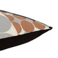 20" Black And Beige Geometric Cotton Throw Pillow Cover