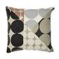 24" Black And Beige Geometric Cotton Throw Pillow Cover