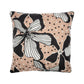 20" Beige And Black Floral Throw Pillow Cover