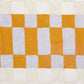 20" Gray Yellow And White Check Throw Pillow Cover