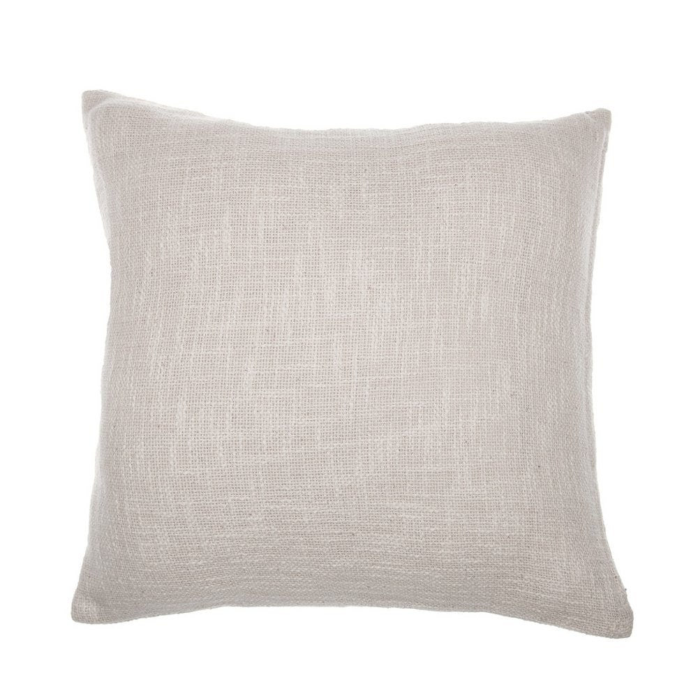 24" Red And Ivory Geometric Cotton Blend Throw Pillow Cover