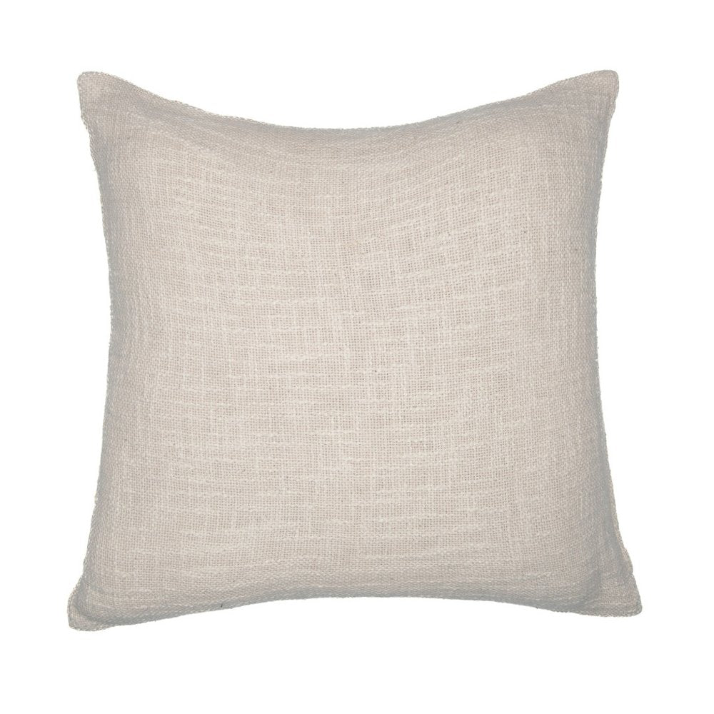 20" Yellow And Ivory Geometric Cotton Blend Throw Pillow Cover
