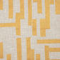 24" Yellow And Ivory Geometric Cotton Blend Throw Pillow Cover