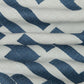 24" Blue And Ivory Geometric Cotton Blend Throw Pillow Cover