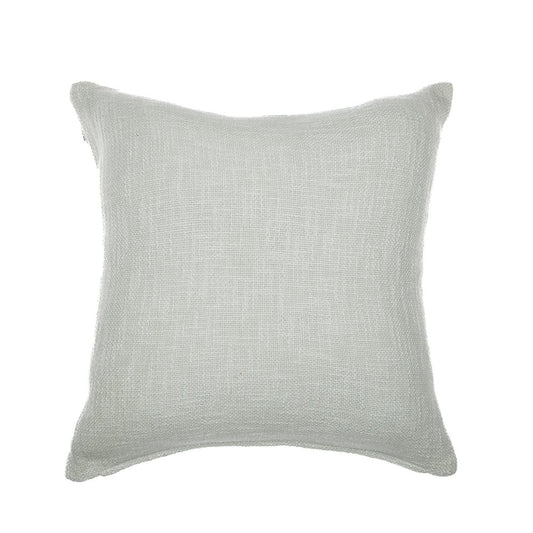 24" Blue And Ivory Geometric Cotton Blend Throw Pillow Cover