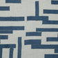 24" Blue And Ivory Geometric Cotton Blend Throw Pillow Cover