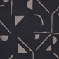 24" Black And Beige Geometric Cotton Blend Throw Pillow Cover
