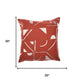20" Orange And Ivory Geometric Cotton Blend Throw Pillow Cover