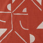 24" Orange And Ivory Geometric Cotton Blend Throw Pillow Cover