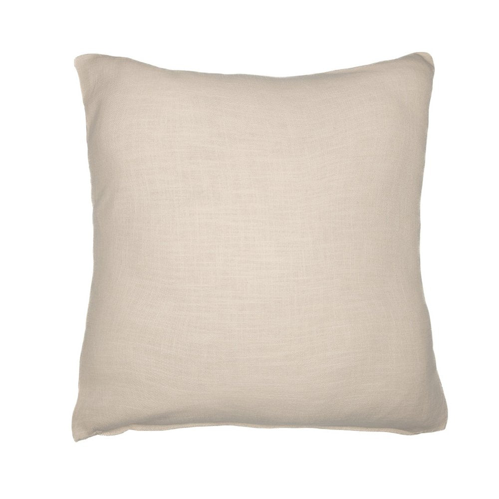 24" Ivory And Blue Geometric Cotton Blend Throw Pillow Cover