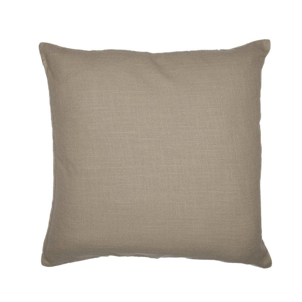 20" Beige And Ivory Check Cotton Blend Throw Pillow Cover