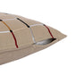 24" Beige And White Check Cotton Blend Throw Pillow Cover