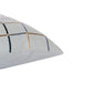 20" Blue Tan And White Check Cotton Blend Throw Pillow Cover