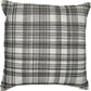 20" White And Black Check Cotton Blend Throw Pillow Cover