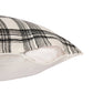 24" White And Black Check Cotton Blend Throw Pillow Cover