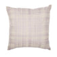 24" Ivory And Lilac Check Cotton Blend Throw Pillow Cover