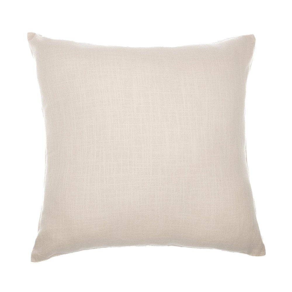 24" Ivory And Lilac Check Cotton Blend Throw Pillow Cover