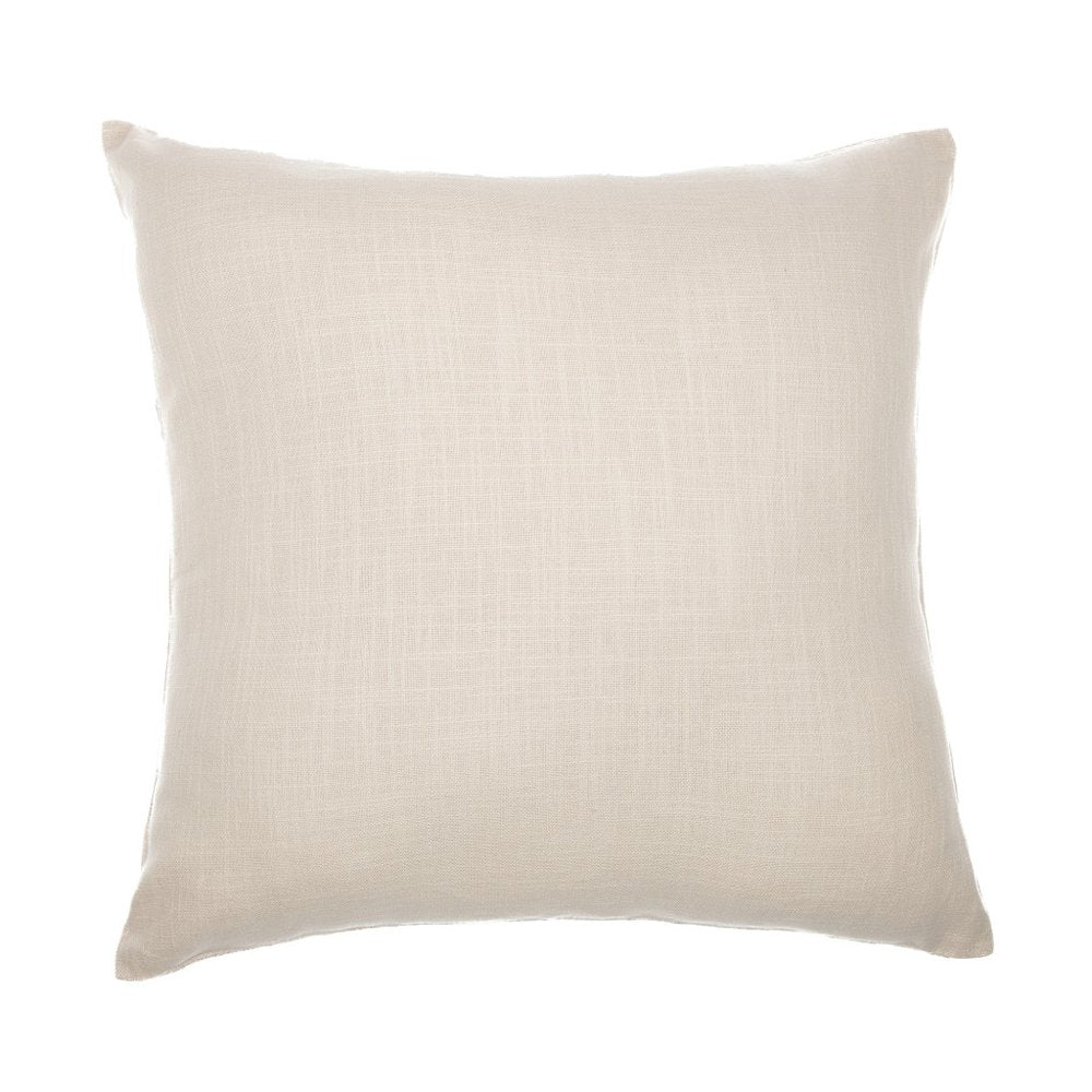 24" Ivory And Purple Check Cotton Blend Throw Pillow Cover