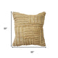 22" Brown And Tan Geometric Cotton Throw Pillow Cover with Texture