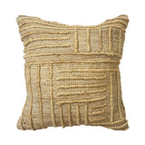 22" Brown And Tan Geometric Cotton Throw Pillow Cover with Texture