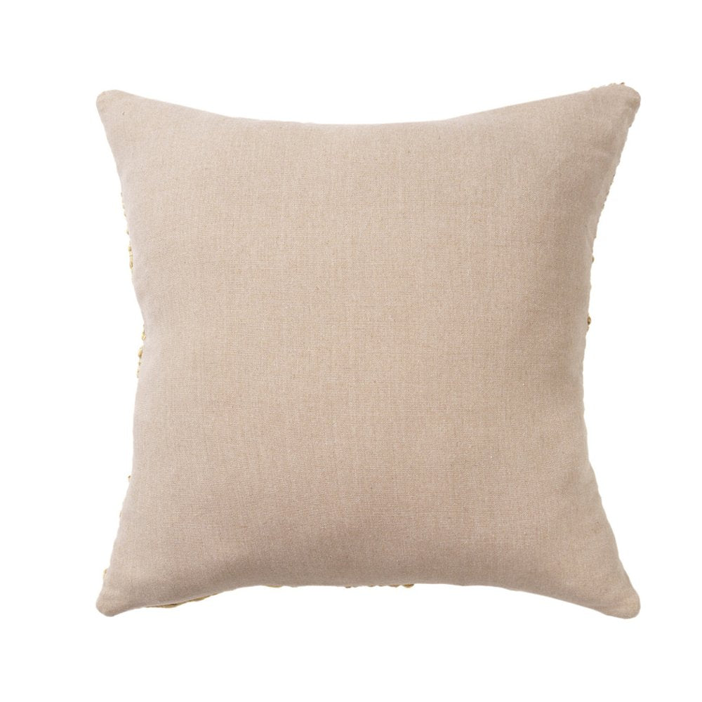 22" Brown And Natural Geometric Cotton Throw Pillow Cover