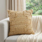 22" Brown And Tan Medallion Cotton Throw Pillow Cover with Texture