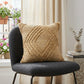 22" Brown And Tan Diamond Cotton Throw Pillow Cover with Texture