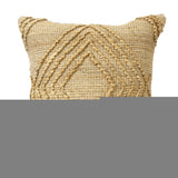 22" Brown And Tan Diamond Cotton Throw Pillow Cover with Texture