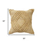22" Brown And Tan Diamond Cotton Throw Pillow Cover with Texture