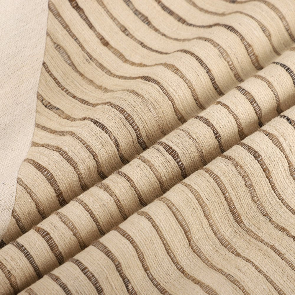 24" White And Beige Geometric Silk Throw Pillow Cover