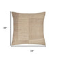 24" Brown And Beige Geometric Silk Throw Pillow Cover