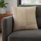 24" Brown And Beige Geometric Silk Throw Pillow Cover