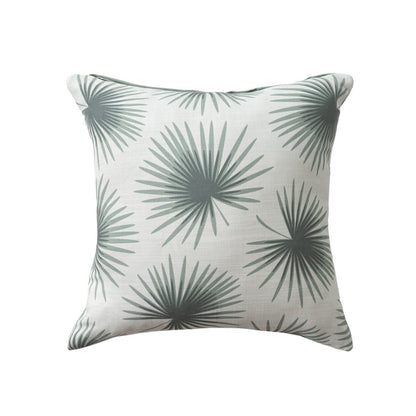 18" Sage And Off White Beach Floral Throw Pillow Cover