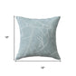 18" Blue And White Floral Throw Pillow Cover
