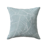 18" Blue And White Beach Floral Throw Pillow Cover