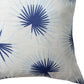 22" Navy Blue And White Floral Throw Pillow Cover