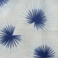 22" Navy Blue And White Floral Throw Pillow Cover